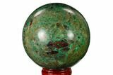 Polished Malachite & Chrysocolla Sphere - Peru #156472-1